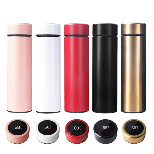 Smart LED Active Temperature Display Indicator Insulated Stainless Steel Hot & Cold Flask Bottle (500ml)