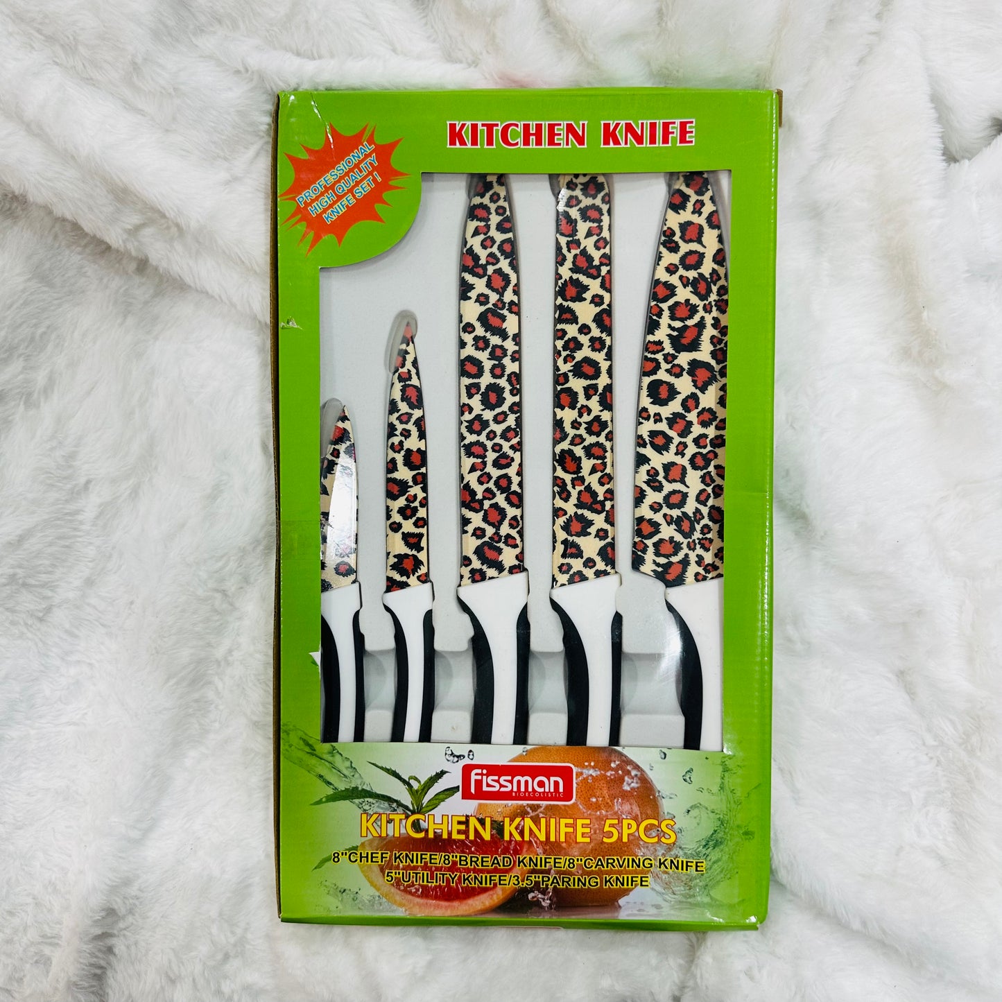 Fissman 5 Pcs Kitchen Knife Set - Sharp, Durable & Stainless Steel Ideal For House Warming Gift