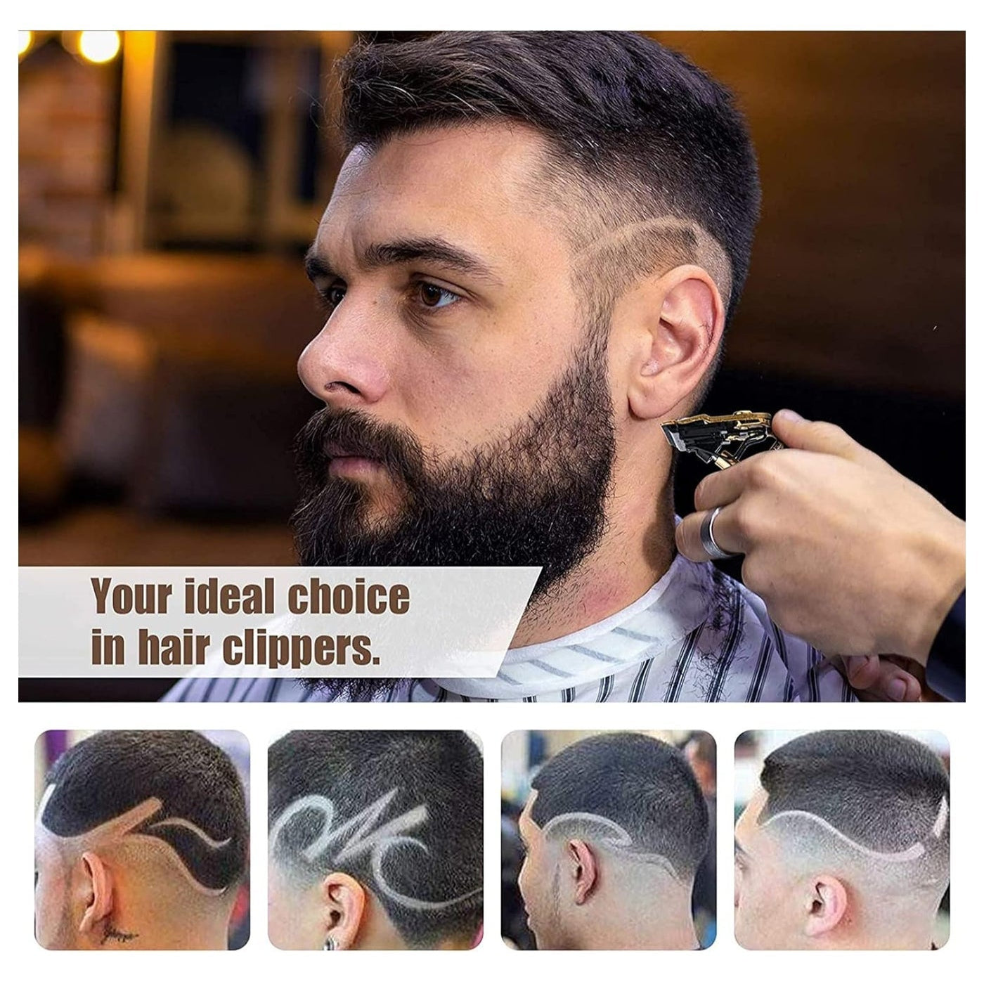 DALING DL-1676 Professional Hair Clipper, Electric Beard Trimmer Mens Hair Clippers Cordless with LCD Screen Sharp Titanium Precision Trimmer Haircut for Families and Barber