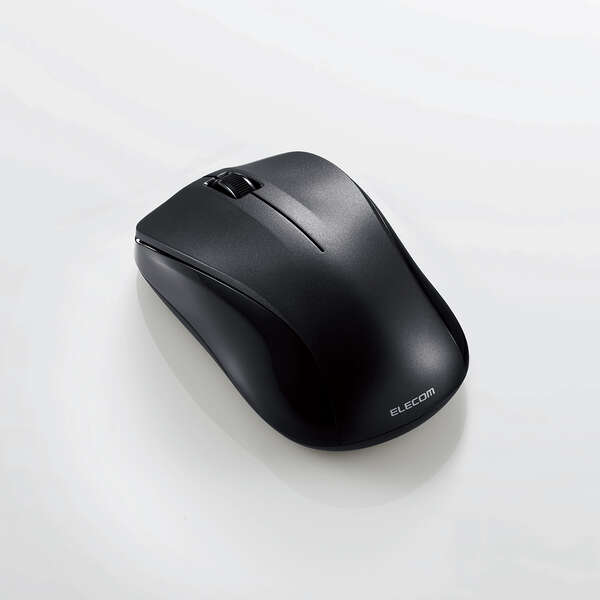 Elecom M-BY11BRSKBK Wireless Mouse, Bluetooth Mouse, Silent, 3 Buttons, Antibacterial, Black
