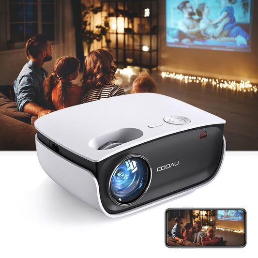 Like A New Wifi Bluetooth Projector Support 1080P Compact Portable Mini Projector, COOAU HD Movie Projector for outdoor indoor Home Theater Smart Projector Compatible TV Stick, HDMI, Phone, Laptop, DVD,Ceiling