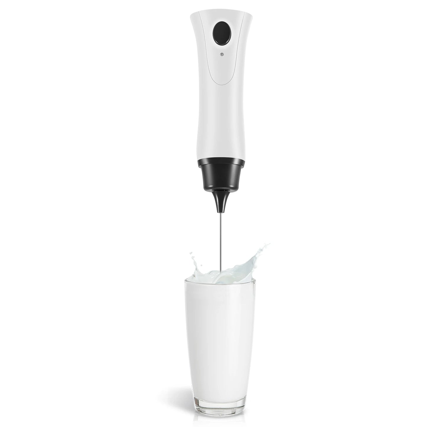 Rechargeable Coffee Beater Handheld Electric Coffee Mixer Frother Automatic Milk Beverage Foamer Cream Whisk Cooking Stirrer Egg Beater With Cover Stainless with Charging Cable