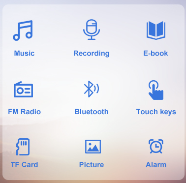 مشغلات MP3 مع بلوتوث 5.2، مشغل موسيقى MP3 AOOGITF مع مكبر صوت، شاشة كبيرة 2.4 بوصة، صوت عالي الدقة، هيكل معدني، راديو FM، كتاب إلكتروني، تسجيل صوتي بمفتاح واحد، منبه، سماعات رأس موسيقية، بطاقة 32 جيجابايت متضمنة