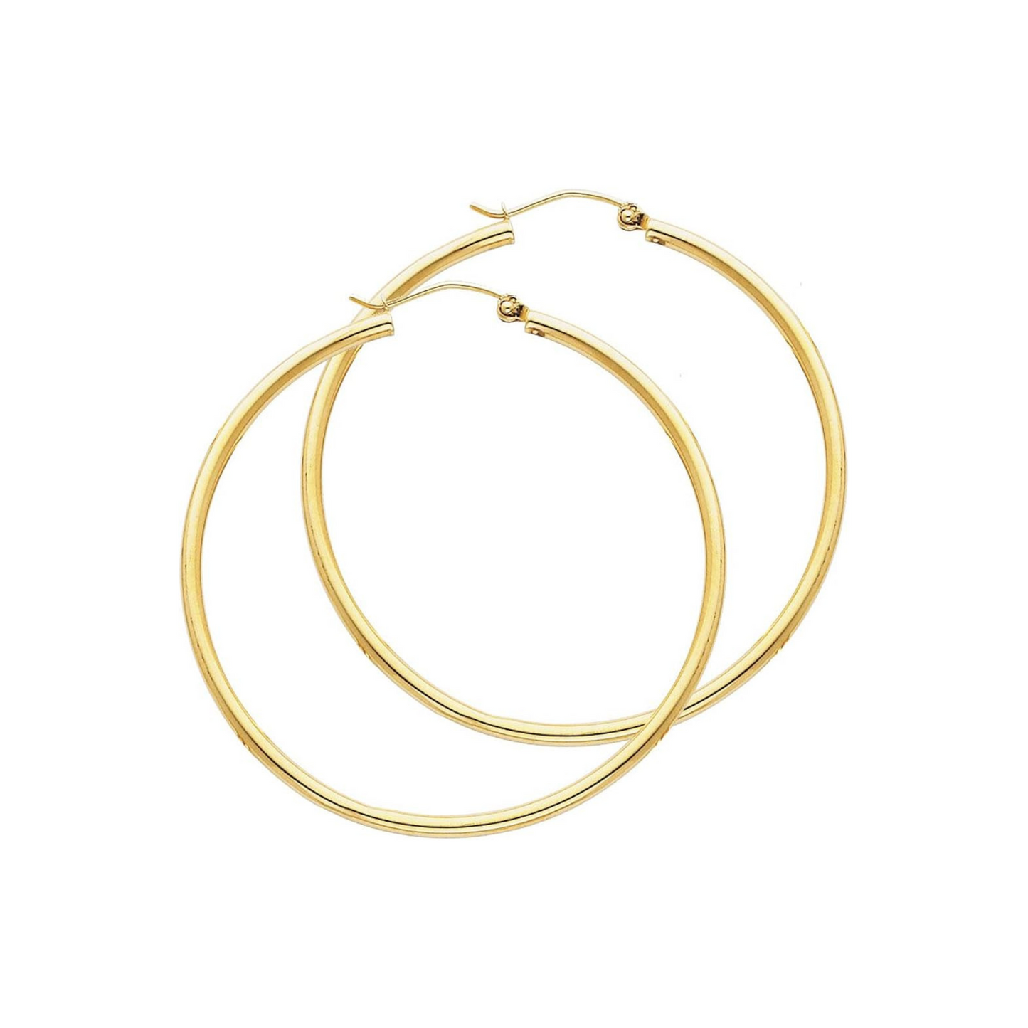 أقراط نسائية من GoldChic مطلية بالذهب من الفولاذ على شكل حلقة كبيرة/صغيرة من الفولاذ المقاوم للصدأ