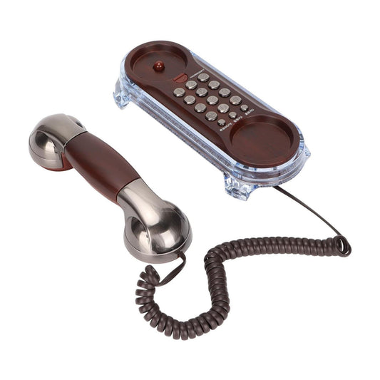 هاتف حائط سلكي، هاتف حائط أوروبي عتيق، هاتف مكتبي بكتم الصوت وإعادة الاتصال وإيقاف مؤقت، هاتف حائط مريح (باتينا)