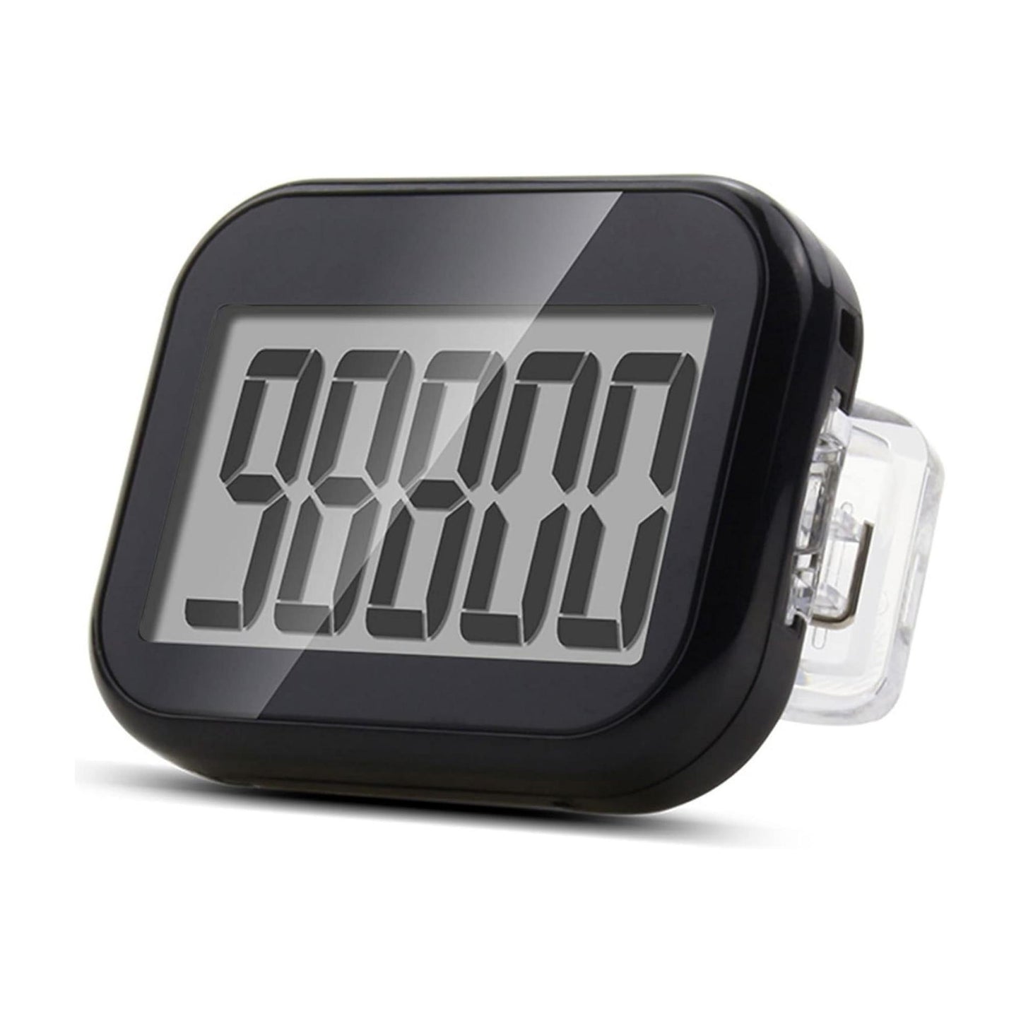 Gzvxuny Pedometer for Walking, Pedometer Clip On Step Counter with Large Display and Lanyard, Accurate Fitness Tracker, Pedometers for Steps Clip On for Seniors, Kids, Men and Women (Black)