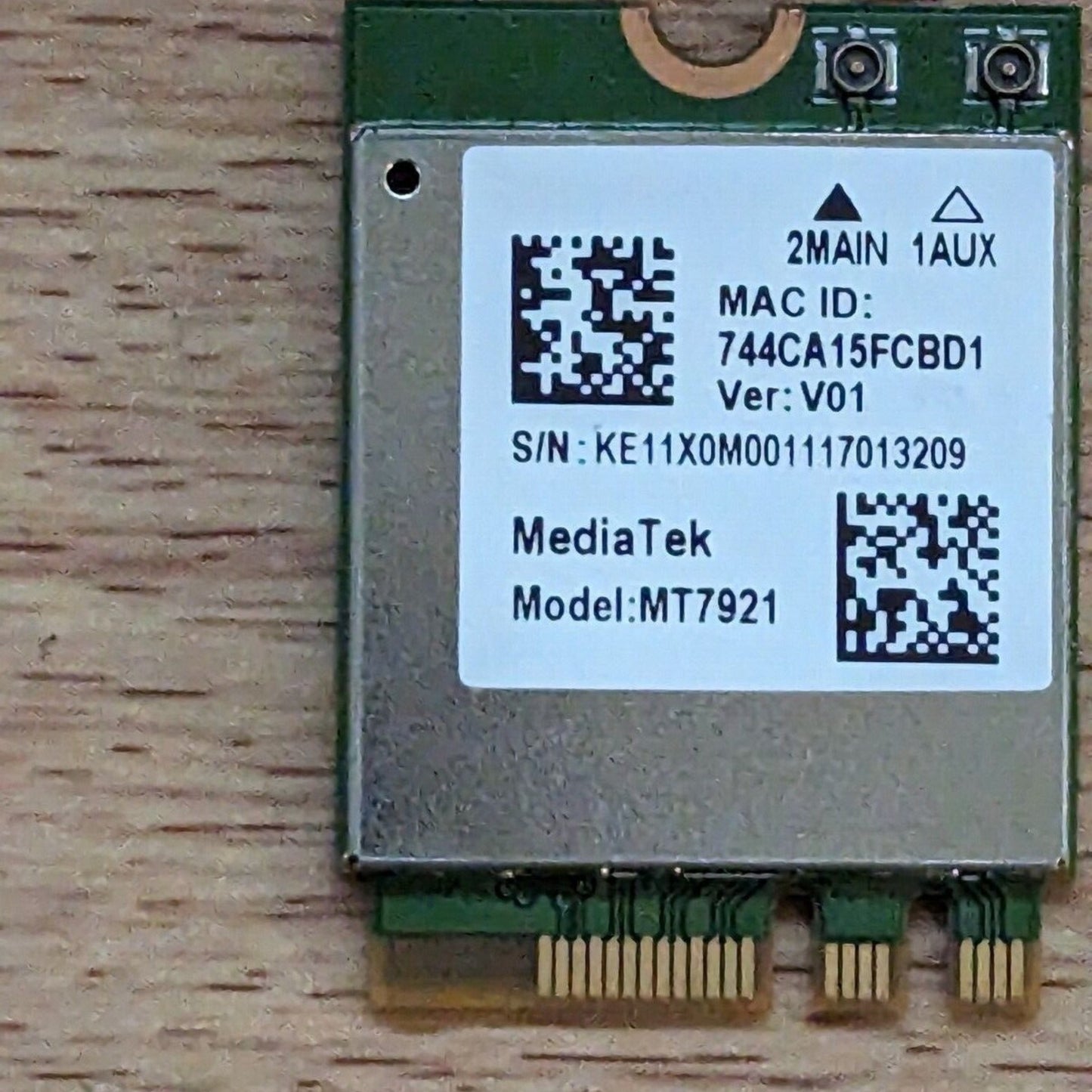 بطاقة واي فاي HP Wi-Fi 6 MediaTek MT7921 NGFF M.2 واي فاي ثنائي النطاق بلوتوث 5.2