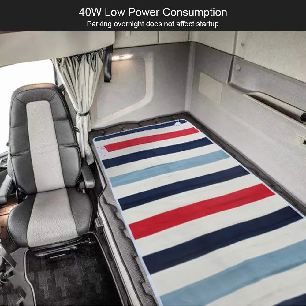 12V Car Electric Blanket - Portable Heated Blanket for Car, Truck, SUV - Double Sizes 120x150cm - Warm Travel Blanket