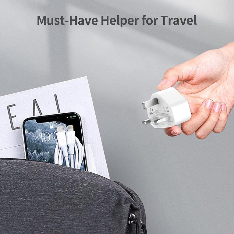 AXIULOO 20W USB C Fast Charger Plug for iPhone 14/14 Mini 14 Pro 14 Pro Max 13/13 Mini/13 Pro/13 Pro Max 12/12 Mini/12 Pro/12 Pro Max 11 SE 2020, iPad Pro, AirPods Pro, USBC PD 3.0 Mains UK Type C Wall Charging Power Adapter