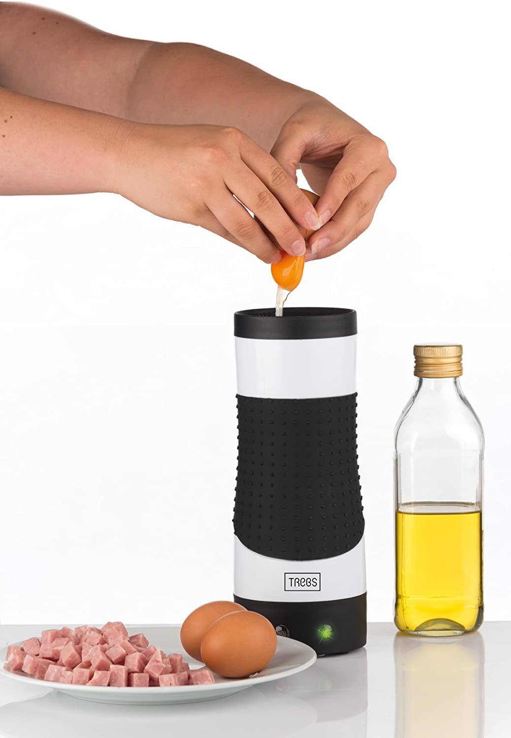 Original Brand Trebs Cooker Vertical & Egg Roll Maker non-stick coating With wooden sticks and oil distributor and recipes