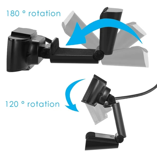 كاميرا ويب بدقة 1080 بكسل للكمبيوتر المحمول بدون برنامج تشغيل USB مع ميكروفون للبث المباشر للمؤتمرات عن بعد