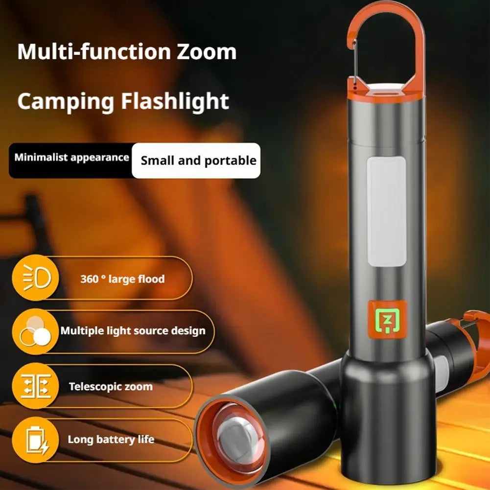 New High-Power Flashlight - 7 Mode Portable Troch , 300LM Super Bright, and Durable, a Great Outdoor Helper for the Whole Family
