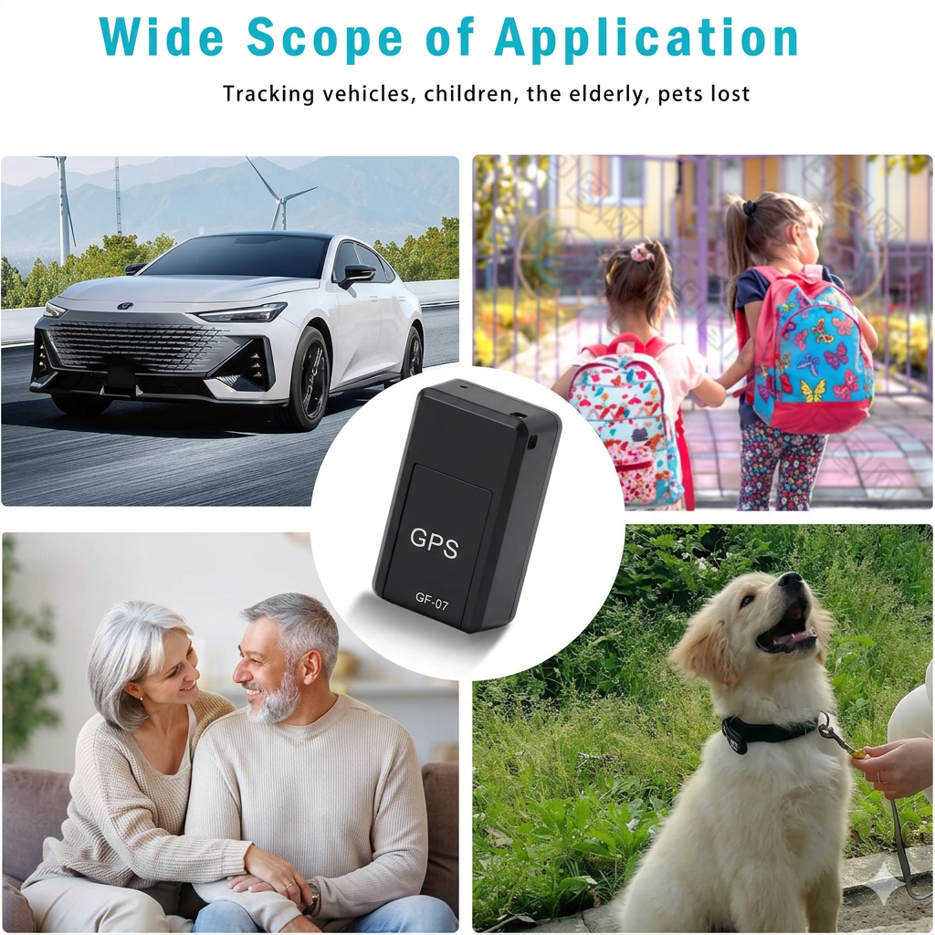 GPS Tracker for Vehicles, Real-Time Full PAK Coverage Mini Car Tracker No Monthly Fee, Long Time Standby, Strong Magnetic Portable Tracking Device, for Cars, Assets, Kids, Elderly