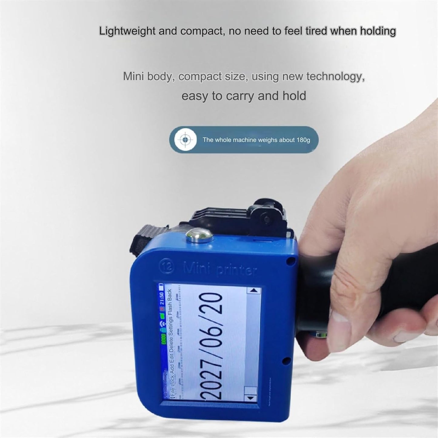 Mini Handheld Inkjet Printer, Handheld Printer Portable ,Drying Solvent Ink Handheld Inkjet Printer for Date/Batch/QRcode/Barcode Handheld Printer for Any Surface - Gulybaba - Genuine products online Marketplace in Pakistan