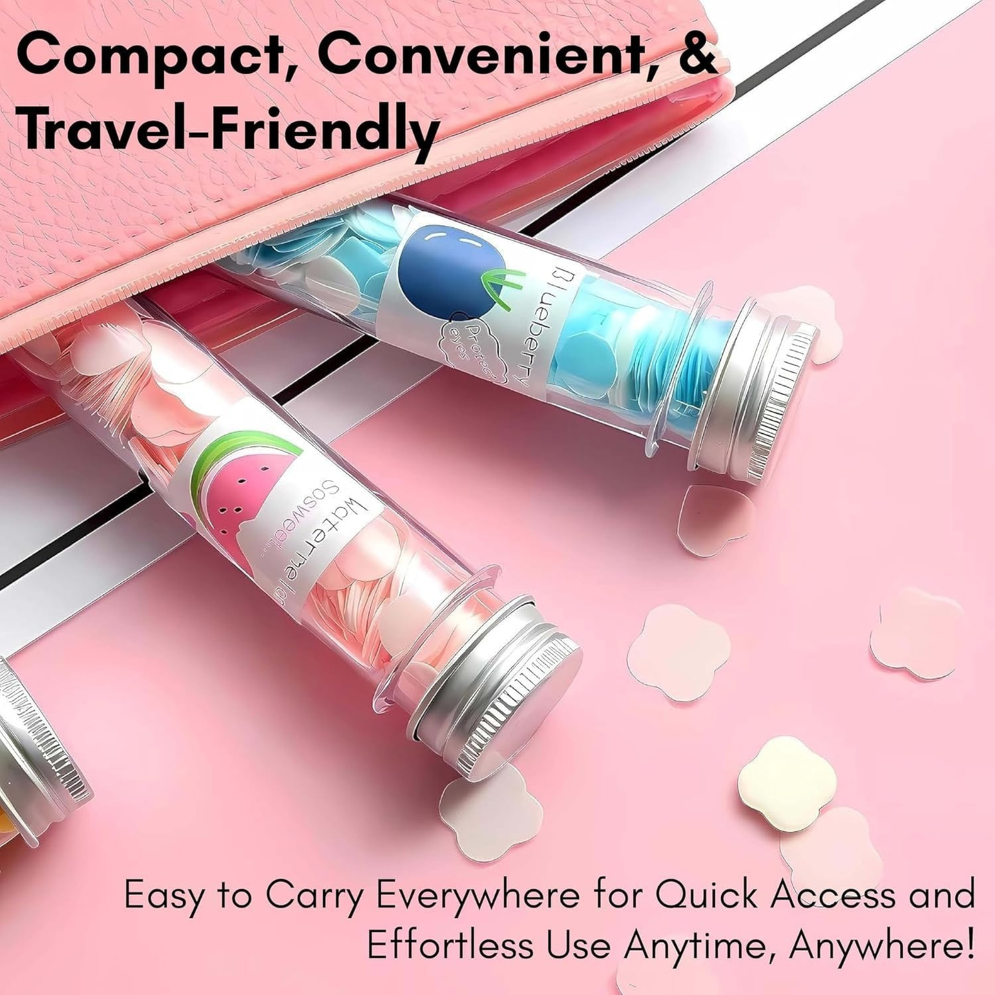 Hugs and Hurts Paper Soap Tube Mixed Fragrances Pack of 3 Disposable Mini Soap Petals in Compact Tubes for Hand Wash Personal Hygiene (3)