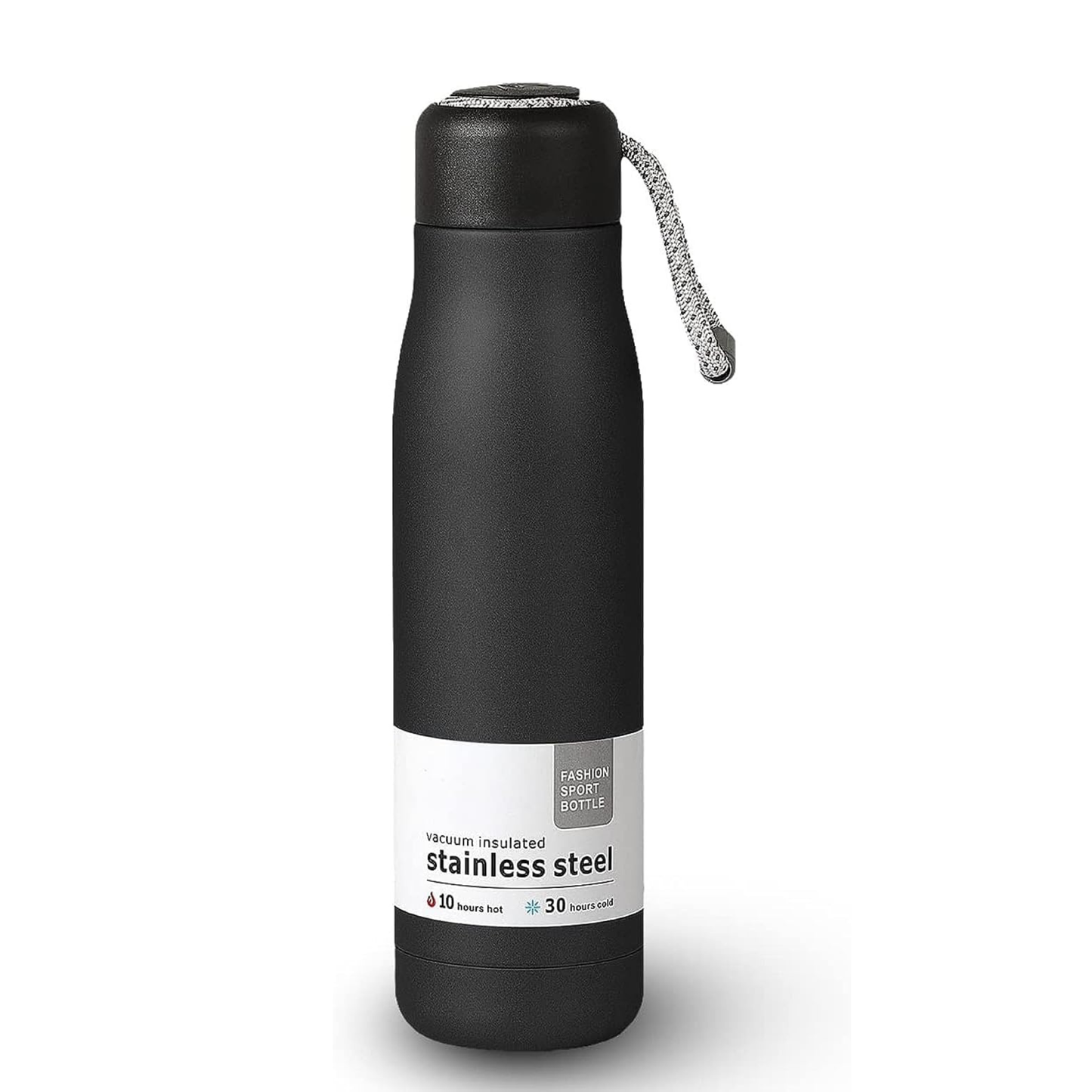Water Bottle 550ml, Stainless Steel Vacuum Insulated Water Bottle, Thermal Flask for Hot & Cold Drinks, Double Wall and Leak proof Lid, BPA-Free