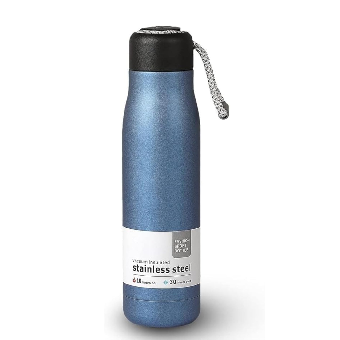 Water Bottle 550ml, Stainless Steel Vacuum Insulated Water Bottle, Thermal Flask for Hot & Cold Drinks, Double Wall and Leak proof Lid, BPA-Free