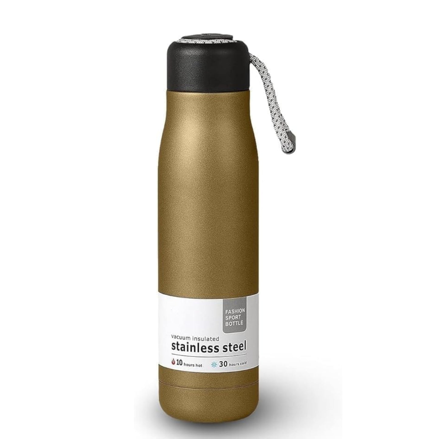 Water Bottle 550ml, Stainless Steel Vacuum Insulated Water Bottle, Thermal Flask for Hot & Cold Drinks, Double Wall and Leak proof Lid, BPA-Free