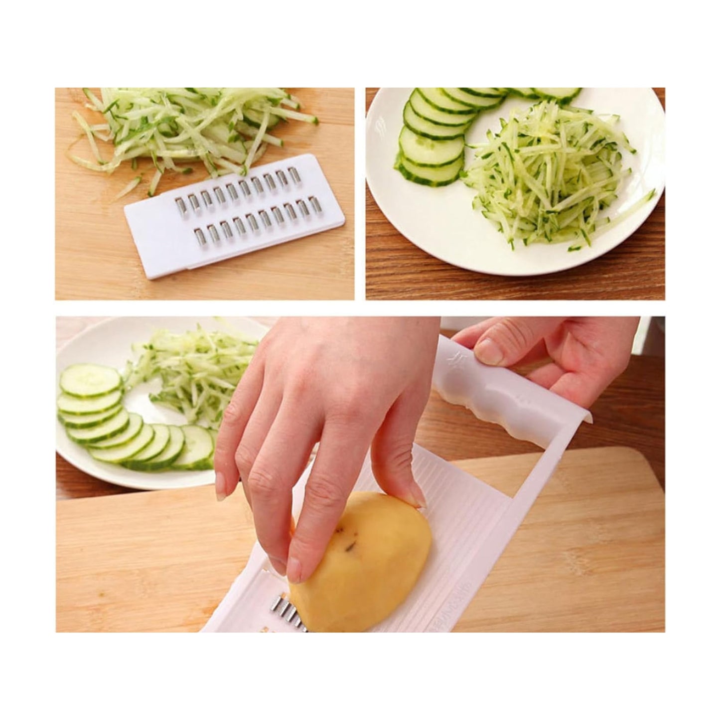 4 in 1 Vegetable Cutter, Multifunctional Vegetable Cutter Kitchen Shredder Manual Slicing Wiping Machine Large Cabbage Shredder Household Hand Shredder Slicer Rotary Vegetable