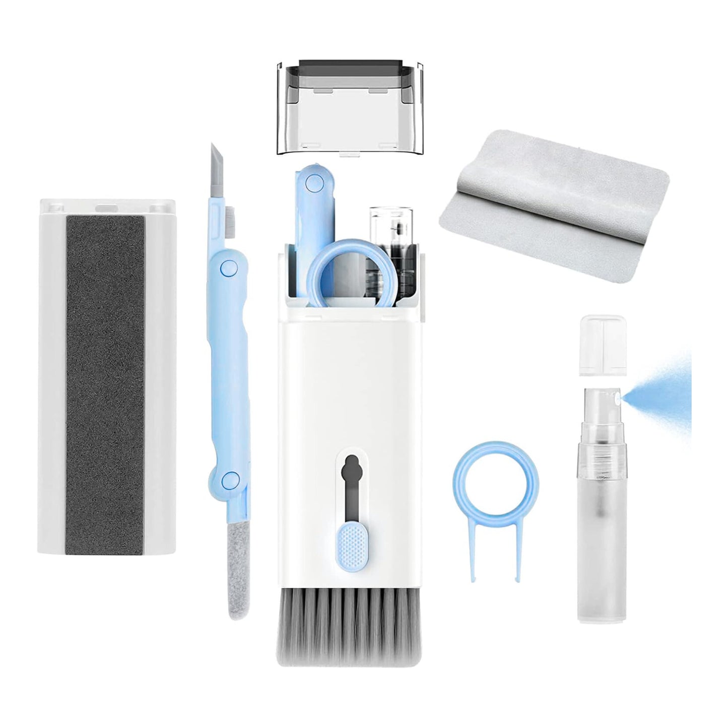 7 in 1 Electronic Cleaner Kit – Keyboard and Laptop Cleaning Kit with Brush for AirPods Pro, Phone, Computer, and Screen, Includes Bonus Flannel Cloth