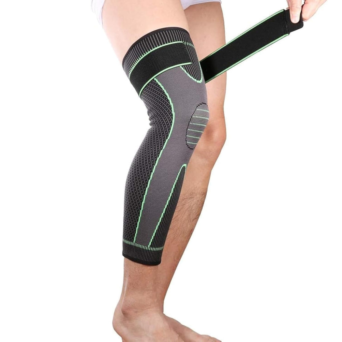 1 Pc Knee Support Sleeve - Adjustable Compression Knee Band for Running, Cycling, Gym and Sports, Breathable Elastic Nylon Knee Pad for Men and Women