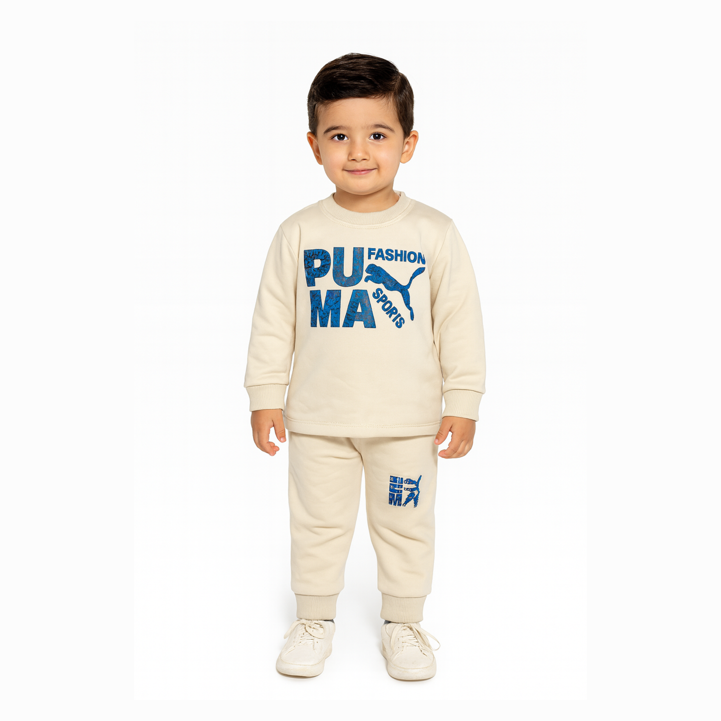 Minime Kids Printed Fleece Tracksuit Sweatshirt & Sweatpants for Boys & Girls Soft & Cozy Fleece Suit for Kids – Children’s Warm Fleece Co-Ord Set Stylish Sweatshirt + Pajama Suit