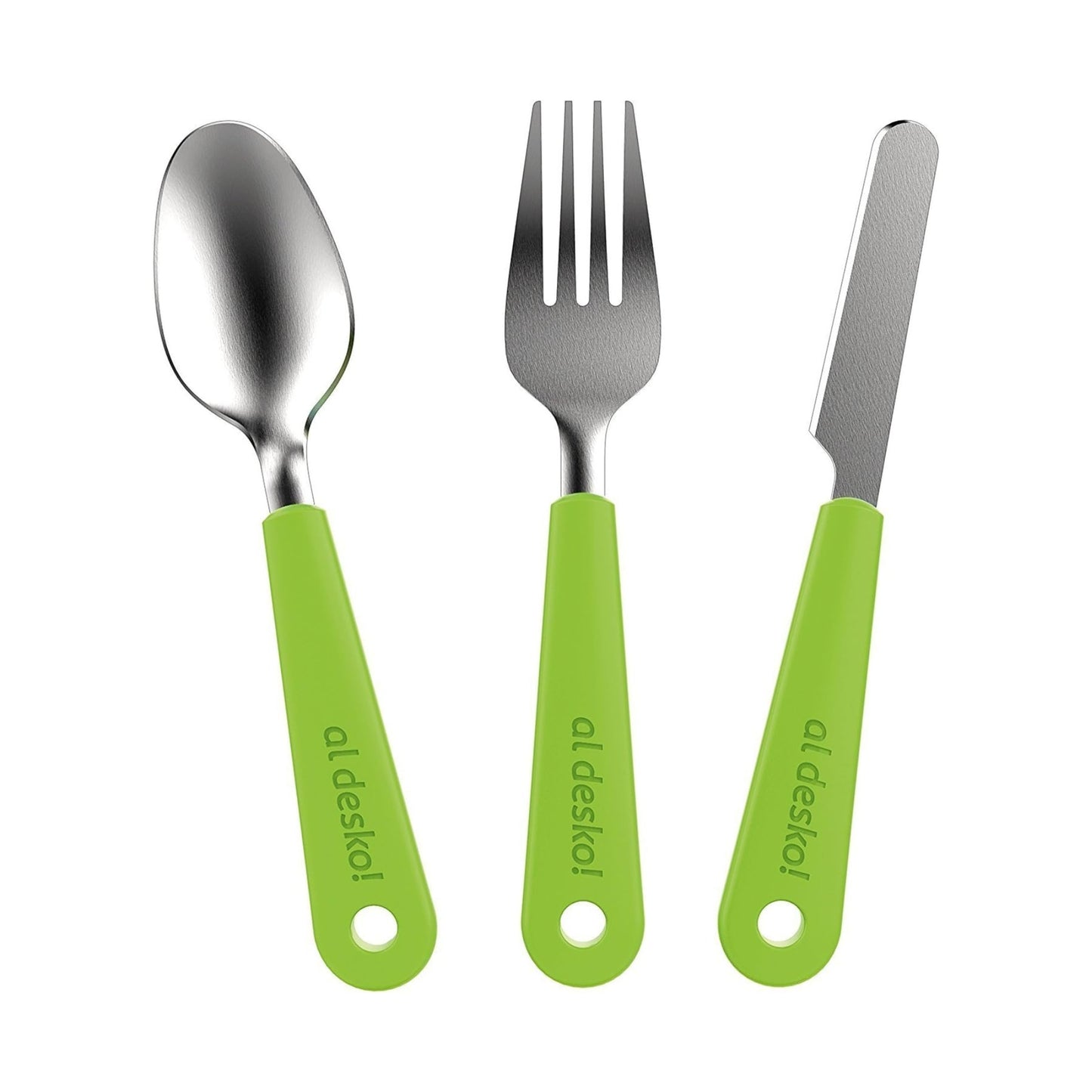 Stainless Steel 3-Piece Cutlery Set with Protective Case for Work, Travel, Lunch Boxes and Camping (Knife / Fork / Spoon)