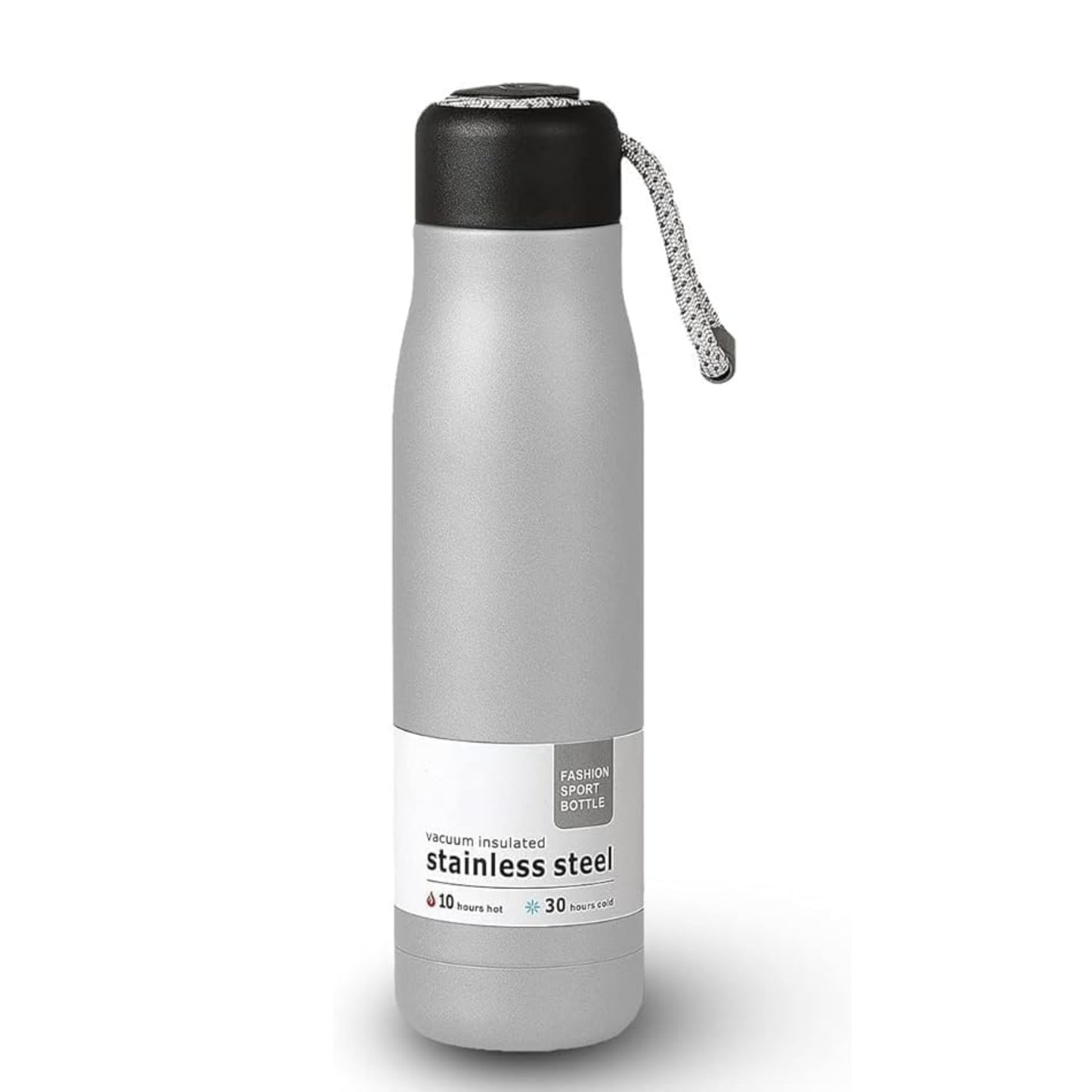 Water Bottle 550ml, Stainless Steel Vacuum Insulated Water Bottle, Thermal Flask for Hot & Cold Drinks, Double Wall and Leak proof Lid, BPA-Free