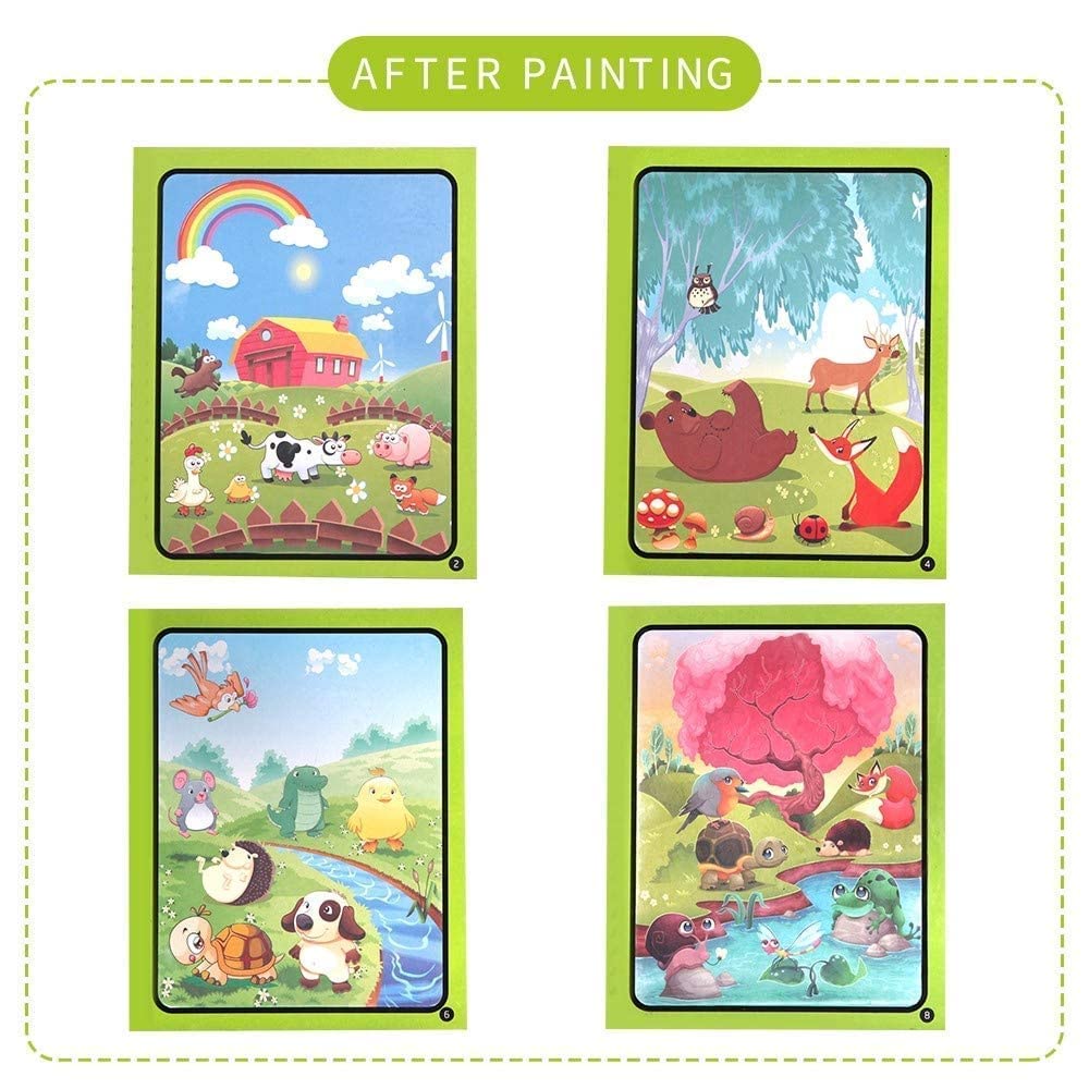 Quick Dry Re - Usable Magic Coloring Water Book Doodle with Magic Pen Painting Board for Children Education Drawing Pad (Random Design) (Pack of 2) - Gulybaba - Genuine products online Marketplace in Pakistan