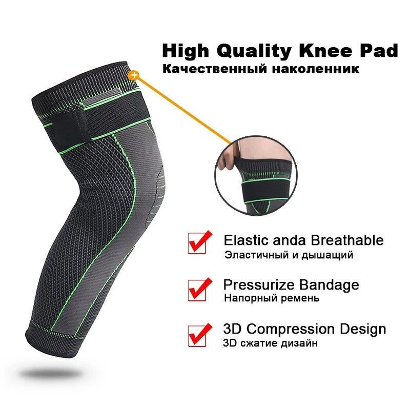 1 Pc Knee Support Sleeve - Adjustable Compression Knee Band for Running, Cycling, Gym and Sports, Breathable Elastic Nylon Knee Pad for Men and Women