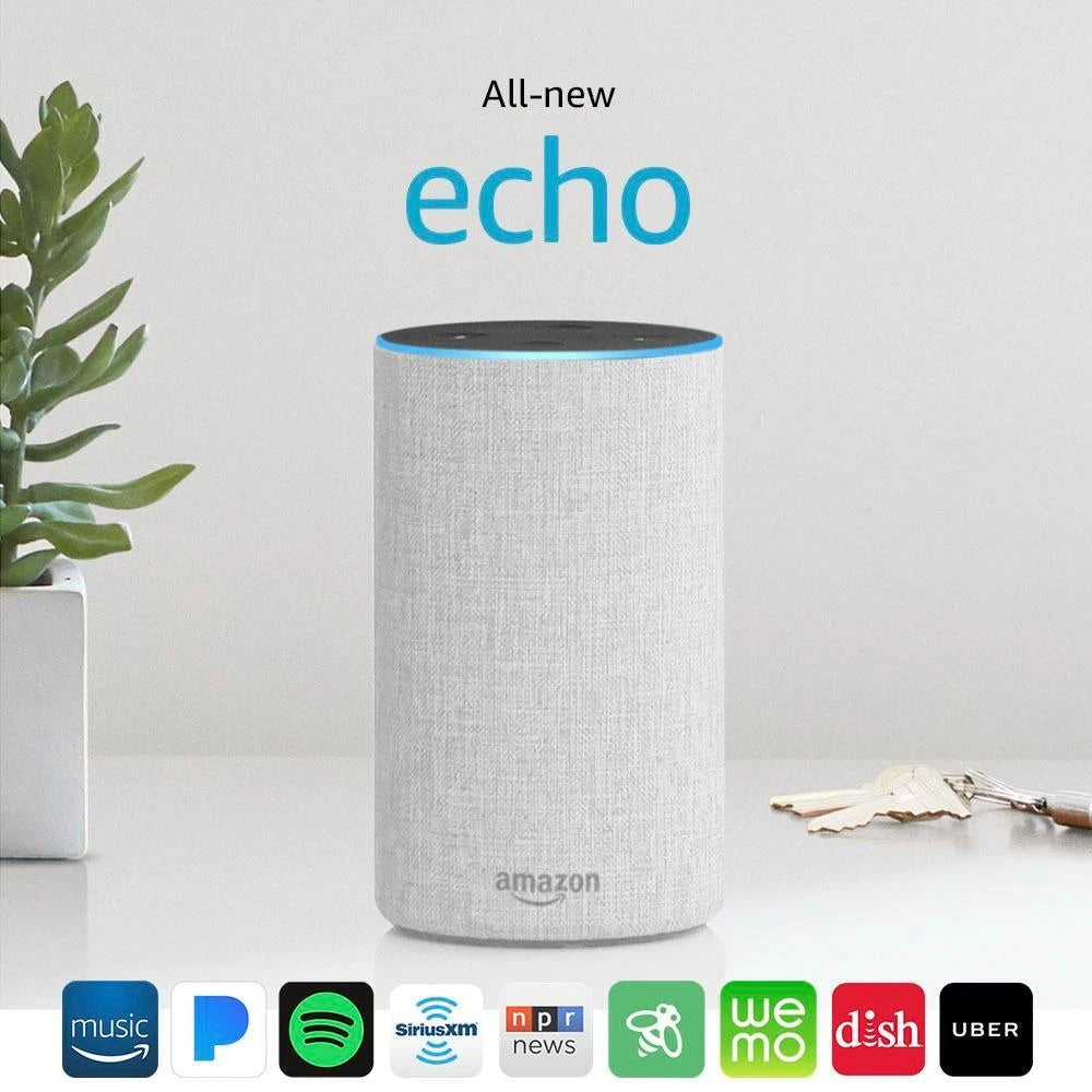 Like A New Amazon Alexa Echo - Smart speaker with Alexa and Dolby processing 7 Microphone Array,5.9" Tall, Wi-Fi & Bluetooth Connectivity(2nd Generation)