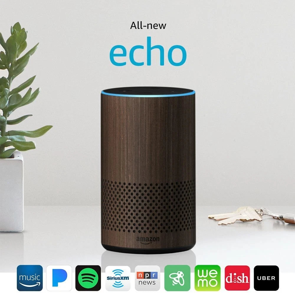 Like A New Amazon Alexa Echo - Smart speaker with Alexa and Dolby processing 7 Microphone Array,5.9" Tall, Wi-Fi & Bluetooth Connectivity(2nd Generation)