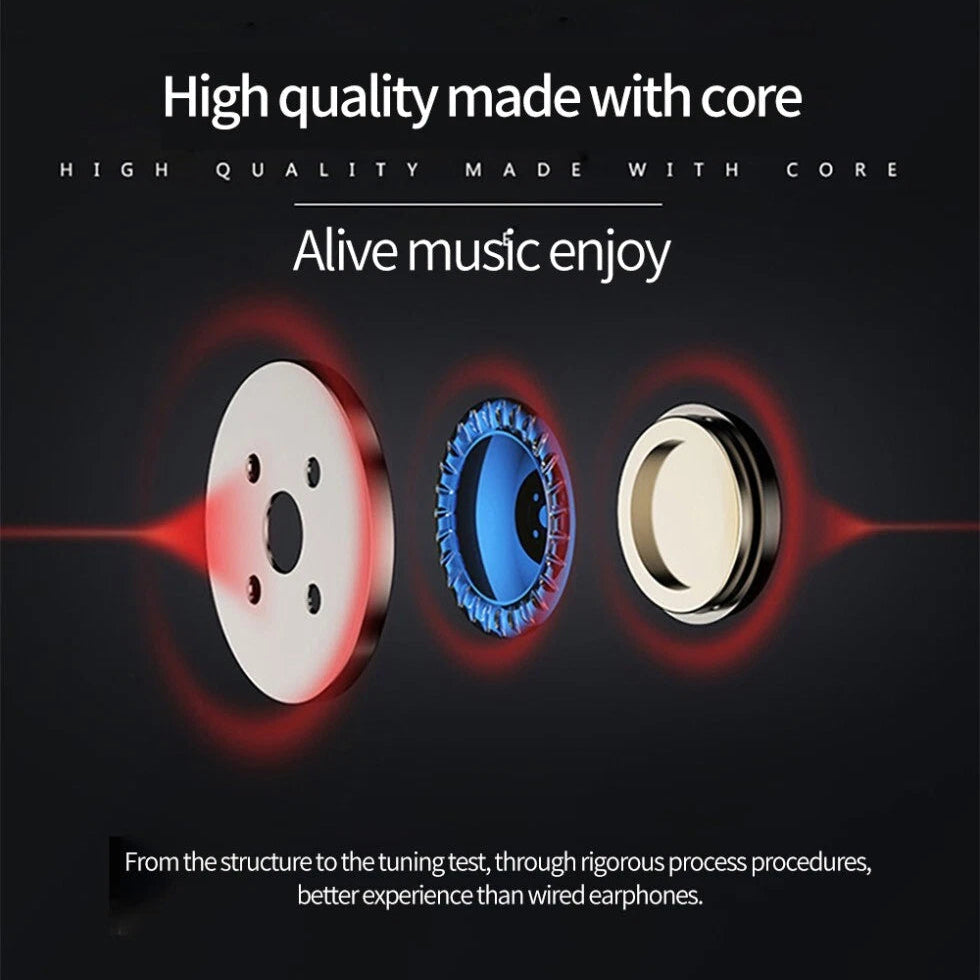 S6 Bluetooth Wireless Headphones V4.1 Stereo Earphones Sports Sweat proof Headset with Mic for PC iPhone Samsung and All Android Phones