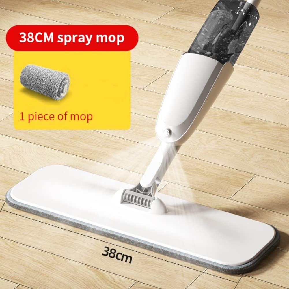 Spray Mop, Microfiber Floor Mop with Reusable Mop Pad and 350ml Water Bottle 360° Rotating Mop for Wet Dry Use for Laminate Wood Ceramic Tiles Floor Cleaning, 38CM - Gulybaba - Genuine products online Marketplace in Pakistan