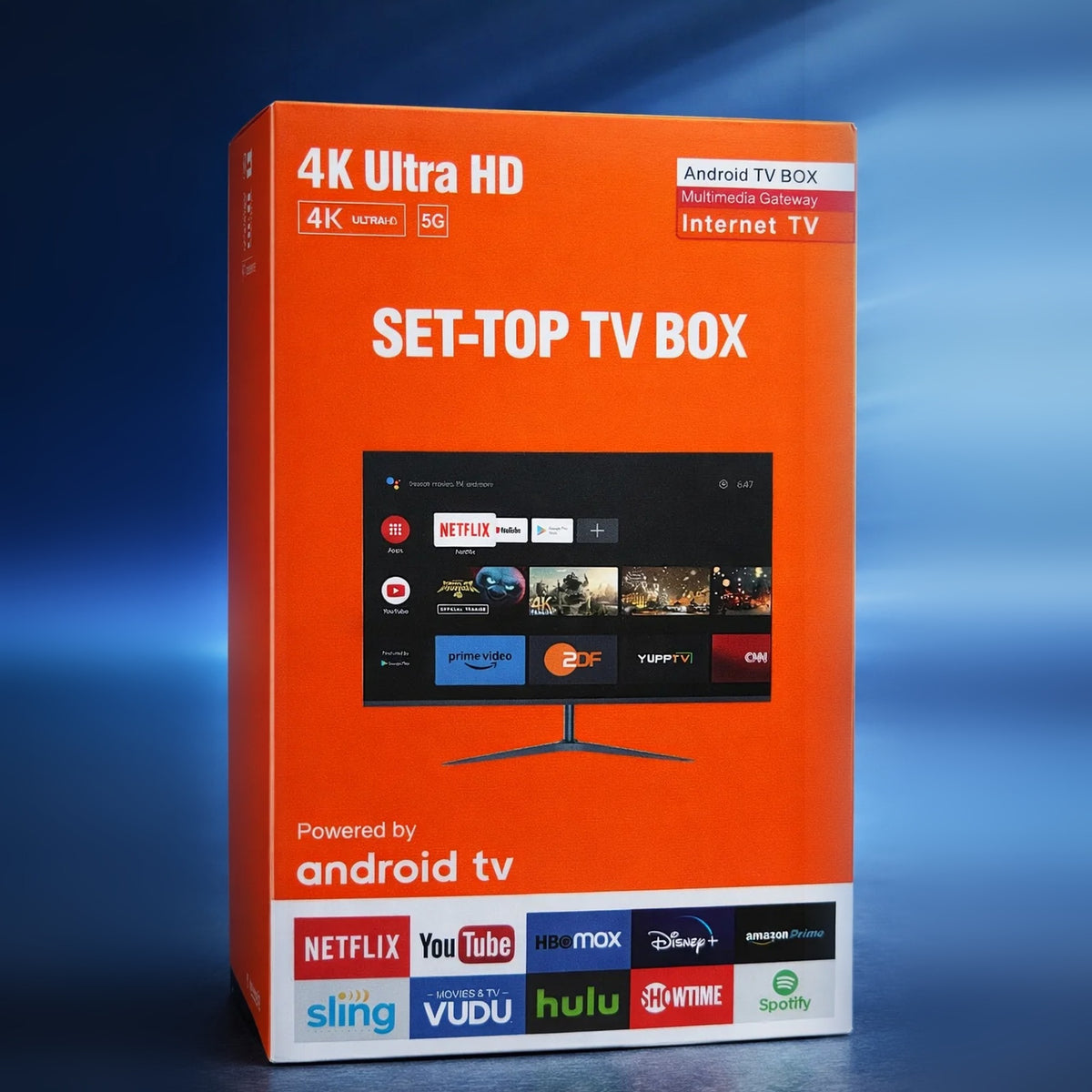 Mygair TV 4K Ultra HD Android TV Box 8GB RAM 128GB ROM with Remote – Wi-Fi, Bluetooth & Google Play