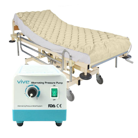 Vive Alternating Pressure Pad, Includes Mattress Pad and Electric Pump System