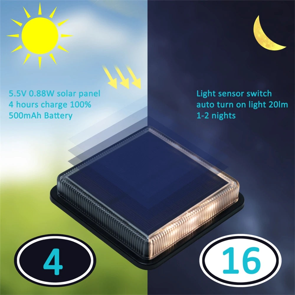 Step Stair Solar Light cube led outdoor lamp garden Waterproof IP68  lights Underground Wall Embedded Lighting Steps tough case load