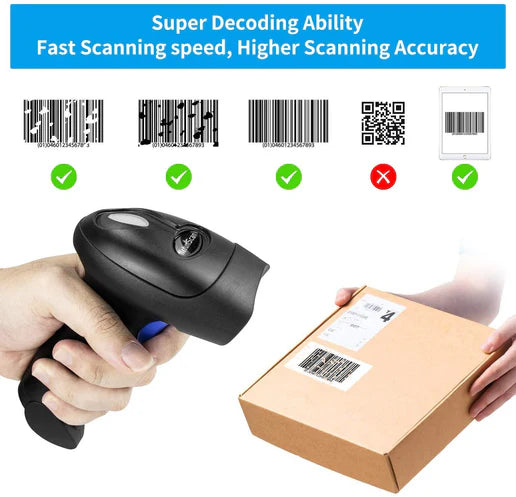 NSL6 Wireless 1D Barcode Scanner - Handheld USB CCD Bar Code Reader(Code 128,UPC) for PC Computer