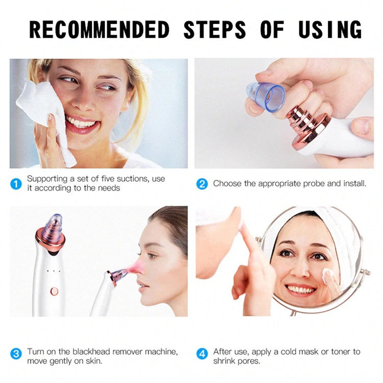 Blackhead Remover Facial Electric Acne Cleaner Blackhead Black Point Vacuum Cleaner Tool Black Spots Pore Cleaner Machine