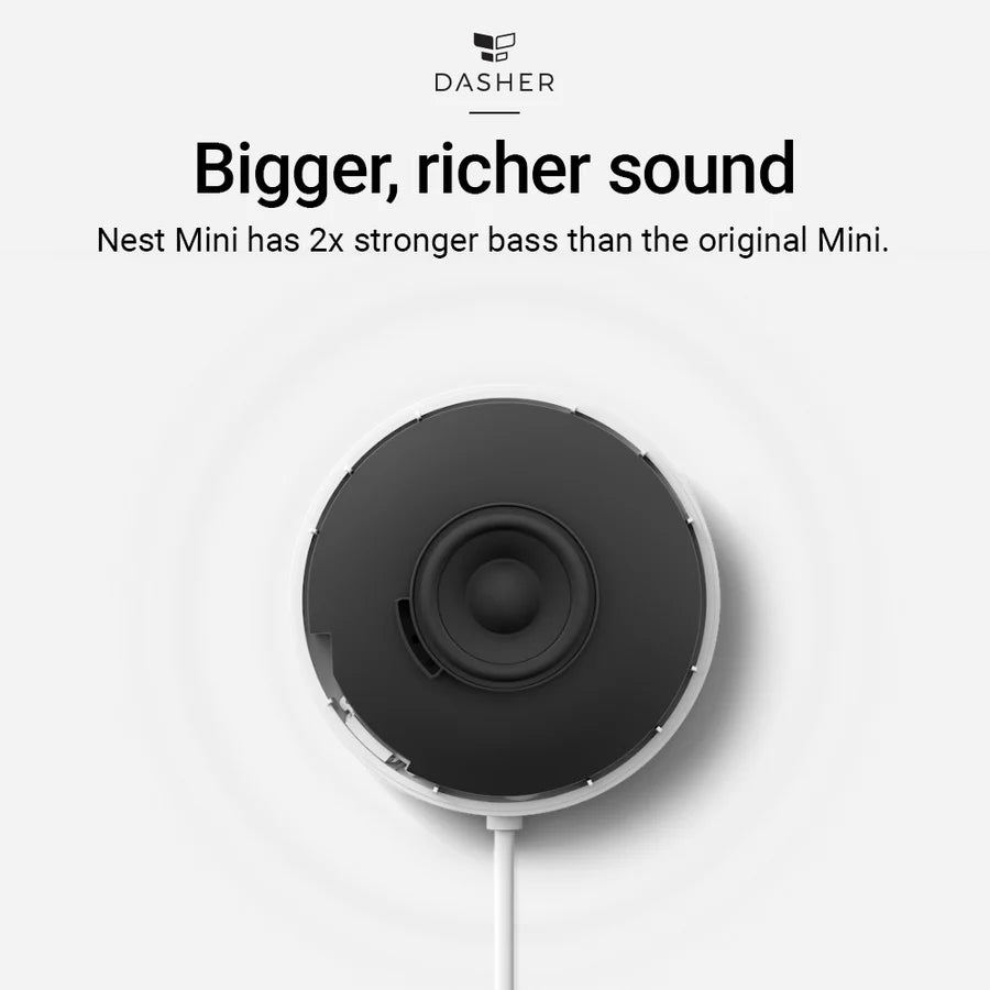Google Nest Mini 2nd Generation Smart Speaker with Google Assistant Bluetooth Speaker with English and Muliti Language Compatibility for Use Anywhere