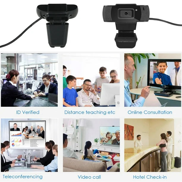 1080P Web Camera Laptop Computer USB Driver-free Webcam with Mic for Teleconferencing Live Streaming