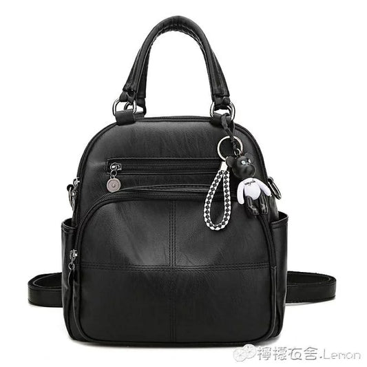 Backpack Women's Soft Leather New Style Versatile Fashion Single Shoulder Crossbody Bag Multifunctional Small Backpack