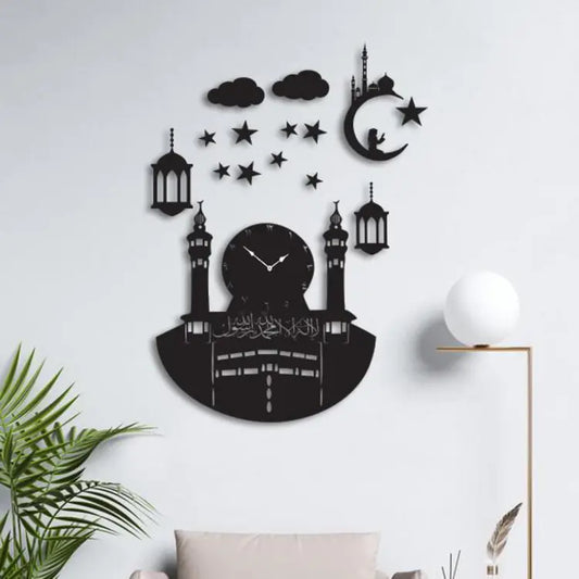 Digital 3D Laser Cut Wooden Wall Clocks for Bedroom - Wall Clock for Living Room - Designer Wooden Fairy with Butterflies Wall Clock for Home Décor