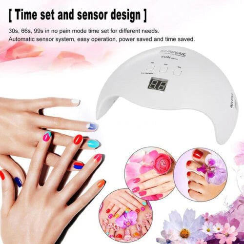 Nail Dryer 48W UV LED Nail Lamp Sun X9 with 30S/60S/99S Timer Button Auto Sensor for All Gels 21 LEDs Nail Machine