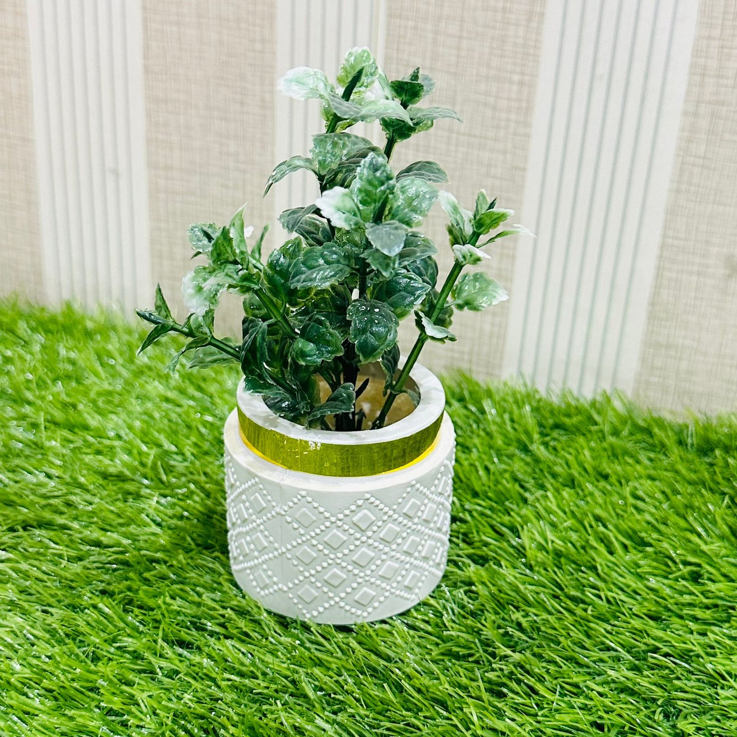 Artificial Wild Plant with White Pot | Washable | Best Used for Home Purposes and Office Decoration Table Top home decoration items flowers for home decoration