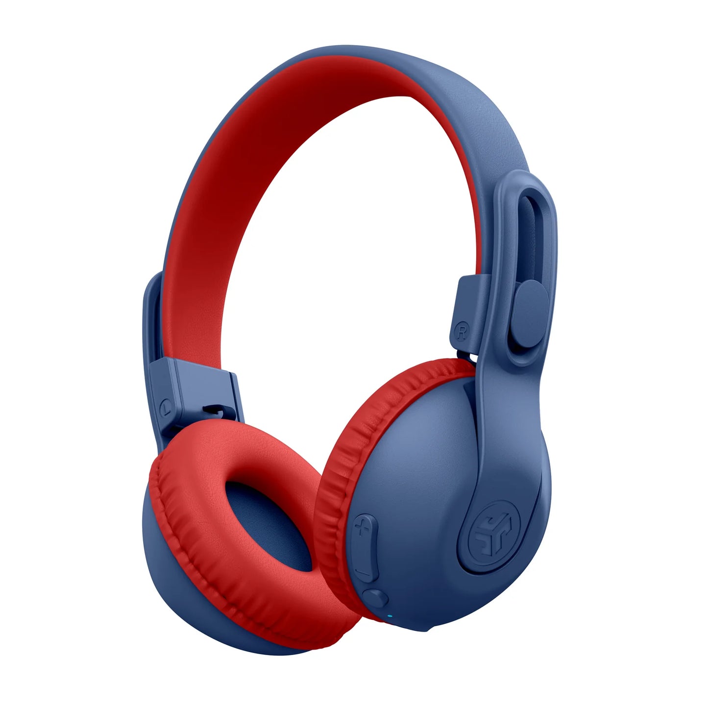JLab JBuddies Studio 2 Wireless +Wired On-Ear Kids Headphones, Grey/Blue, 65+ Hour Battery Life, Share Mode, Volume Safe, Volume Limiter, Folding, Adjustable, Noise Isolation, with Mic