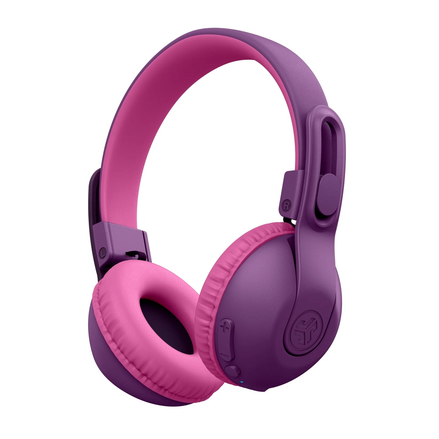 JLab JBuddies Studio 2 Wireless +Wired On-Ear Kids Headphones, Grey/Blue, 65+ Hour Battery Life, Share Mode, Volume Safe, Volume Limiter, Folding, Adjustable, Noise Isolation, with Mic