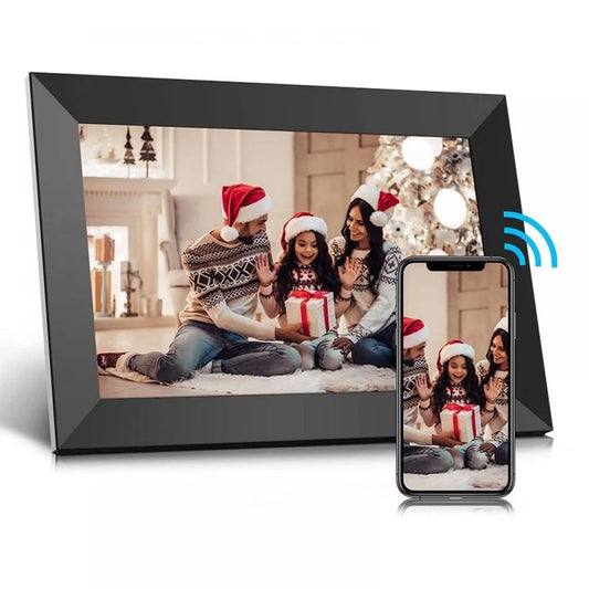 Jeemak F20 Digital Picture Frame 10.1 inch WiFi Photo Frame Gift Choice for Family/Friends Smart Frame Wireless Sync 16gb Storage