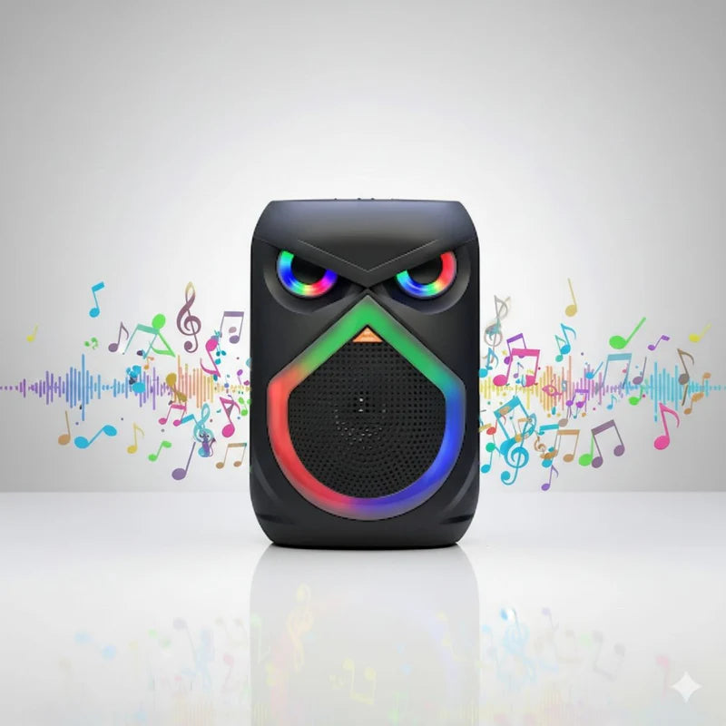 Portable DJ Bluetooth RGB Speaker with Wireless Microphone – 1800mAh Rechargeable Battery, 20M Mic Range, Voice Changer Deep Bass, Karaoke Party Speaker