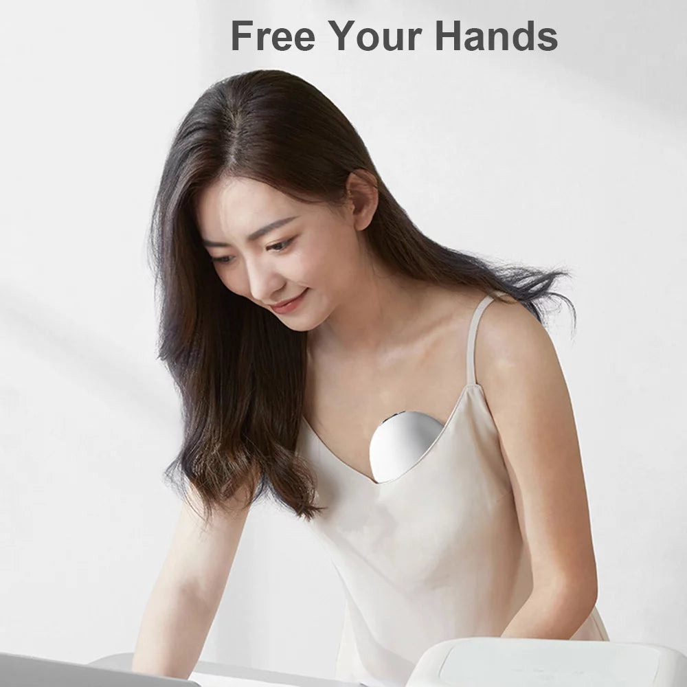 S18 Portable Wearable Breast Pump Hands Free Electric Breast Pump with LED Screen for Breastfeeding 4 Modes 9 Suction Level Low Noise Built-in Battery with 150ml Milk Collector for Home Travel